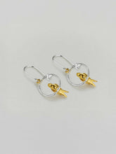 Load image into Gallery viewer, Tiny Bird Loop Earrings | Alex Monroe
