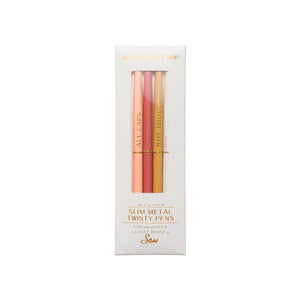 Twisty Slim Metal Pen Set of 4 | Designworks Ink