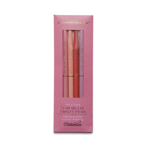 Twisty Slim Metal Pen Set of 4 | Designworks Ink