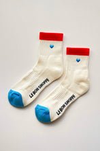 Load image into Gallery viewer, Embroidered Color Block Girlfriend Socks | Le Bon Shoppe