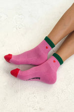 Load image into Gallery viewer, Embroidered Color Block Girlfriend Socks | Le Bon Shoppe