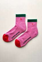 Load image into Gallery viewer, Embroidered Color Block Girlfriend Socks | Le Bon Shoppe