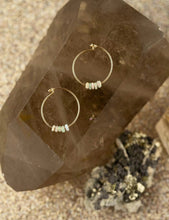 Load image into Gallery viewer, Gold Hoop Gemstone Earrings | SoulKu