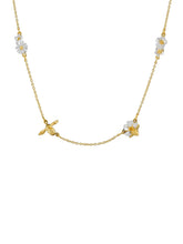 Load image into Gallery viewer, Floral Chain Necklace with Teeny Tiny Bee | Alex Monroe