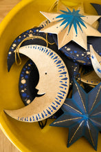 Load image into Gallery viewer, Golden Man on the Moon Board Ornament | East End Press