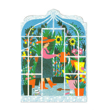 Load image into Gallery viewer, Greenhouse Die Cut Card | The Printed Peanut Homeware &amp; Stationery