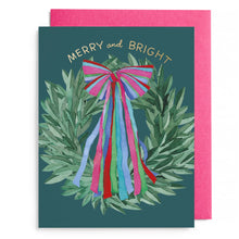 Load image into Gallery viewer, Colorful Bow Wreath Boxed Christmas Card | E. Frances Paper
