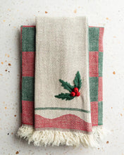 Load image into Gallery viewer, Holly Hand-Stitched Tea Towel Set | Olive &amp; Loom