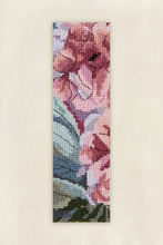 Load image into Gallery viewer, Peony Branches Bookmark Cross Stitch Kit | DMC