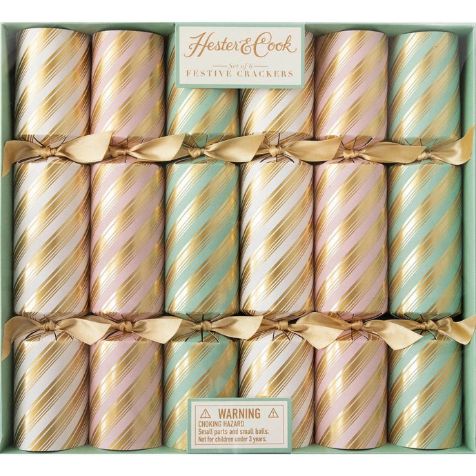 Peppermint Stripe Christmas Crackers | Hester and Cook