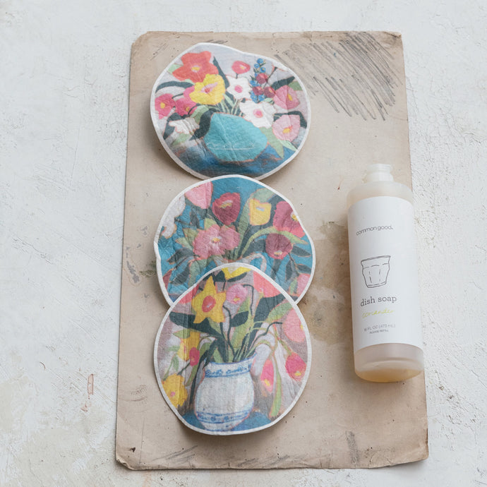 Round Cellulose Sponge Cloths | Creative Co-op