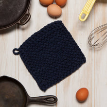 Load image into Gallery viewer, Midnight Blue Knit Potholder | Danica Heirloom