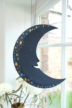 Load image into Gallery viewer, Large Midnight Man On The Moon Board Decoration | East End Press
