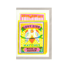 Load image into Gallery viewer, Love Bird Matches A6 Card | The Printed Peanut Homeware &amp; Stationery