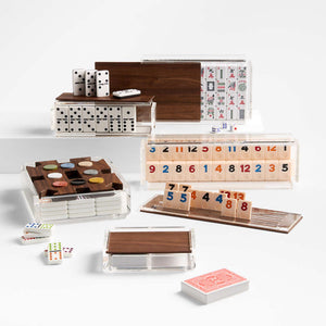 Luxe Dominoes El Tren Walnut Mexican Train Dominoes Game
