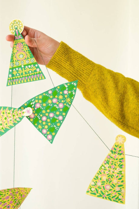 Midcentury Trees Sewn Garland | East End Press