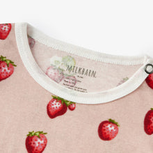 Load image into Gallery viewer, Strawberry Organic Cotton Ruffle One Piece | Milkbarn