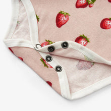 Load image into Gallery viewer, Strawberry Organic Cotton Ruffle One Piece | Milkbarn