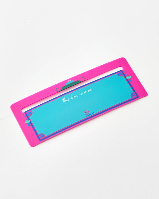 Pink frame with a blue center on a white background