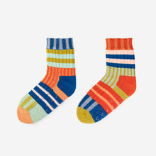 Load image into Gallery viewer, Patchwork Stripe Knit House Socks | Verloop