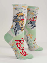 Load image into Gallery viewer, Women&#39;s Crew Sock | Blue Q