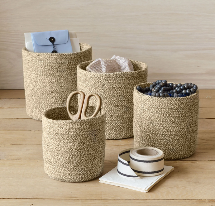 Melia woven Jute Baskets (set of 4) | Texxture Home