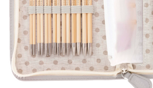 CarryC Long Interchangeable Bamboo Knitting Needle Set | Tulip