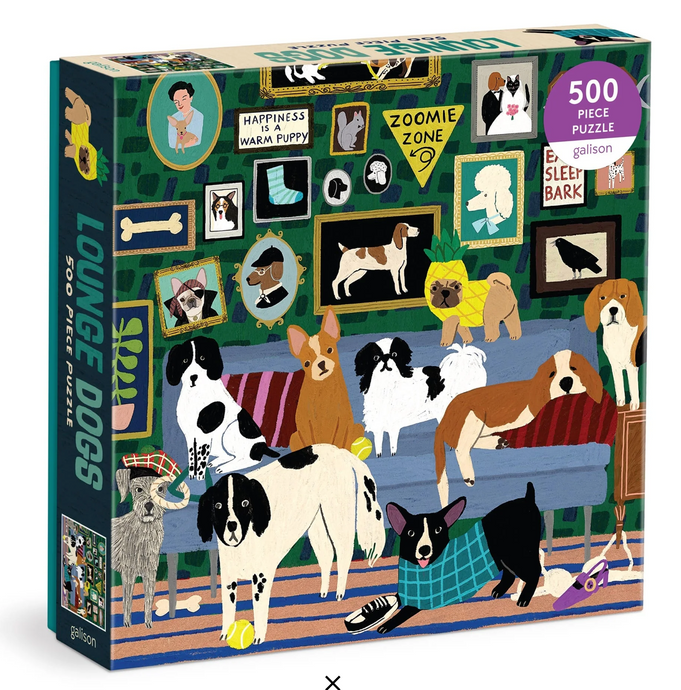 Lounge Dogs 500 Piece Puzzle | Galison