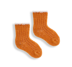 Baby Tipped Rib Wool Cashmere Socks | Lisa B.