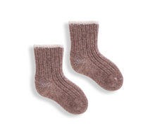 Load image into Gallery viewer, Baby Tipped Rib Wool Cashmere Socks | Lisa B.