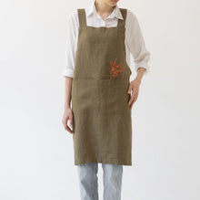 Load image into Gallery viewer, Linen Crossback Pinafore Aprons | Linen Tales