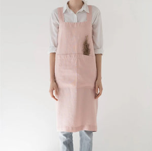 Linen Crossback Pinafore Aprons | Linen Tales