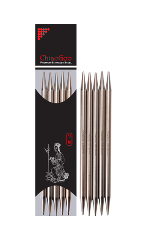 DPN Knitting Needles, Prem SS, 6” | ChiaoGoo