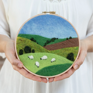 Painting with Wool Needle Felting Kit | Felted Sky