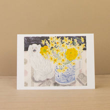 Load image into Gallery viewer, Art Angels | Spey Spring with China Dog &amp; Delft Blue with Sea Holly and Feathers