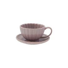 Load image into Gallery viewer, Pleated Mugs with Saucers | Creative Co-op