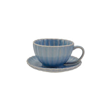 Load image into Gallery viewer, Pleated Mugs with Saucers | Creative Co-op