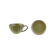 Load image into Gallery viewer, Pleated Mugs with Saucers | Creative Co-op