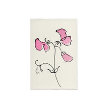 Load image into Gallery viewer, Sweet Pea Candy Pink Hand Painted Greeting Card | Scribble &amp; Daub