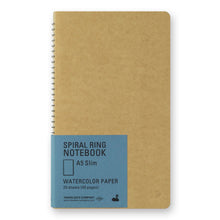 Load image into Gallery viewer, A5 Slim Spiral Ring Notebook - Watercolor Paper | Traveler’s Company