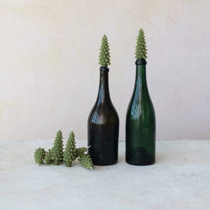 Tree Bottle Taper Candles, Set of 4 | Creative Co-op
