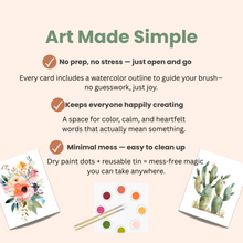 Load image into Gallery viewer, Watercolor Hand-Painted Postcard Kit: Botanicals | Breathe People