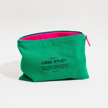 Load image into Gallery viewer, Washed Cotton Zipper Pouch  Kelly Green | Case Study