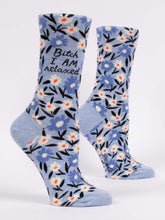 Load image into Gallery viewer, Women's Crew Socks | Blue Q