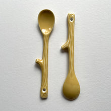 Load image into Gallery viewer, fort &amp; field | Twig shape small handmade pottery Japanese coffee tea spoon