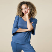Load image into Gallery viewer, Dream Jersey Relaxed V-neck with Capri Lounge Set for Women | Softies