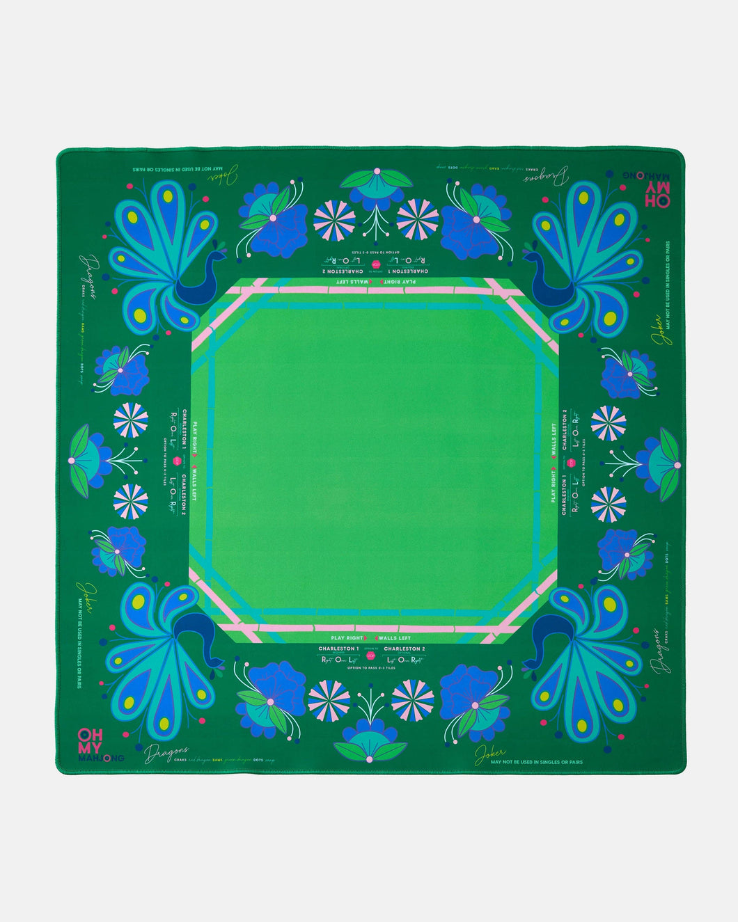 Oh My Mahjong | Birdie Green Mahjong Mat