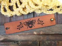 Load image into Gallery viewer, Leather Shawl Cuff with Bronze Stud for Scarves &amp; Shawls | Sunrise Grove