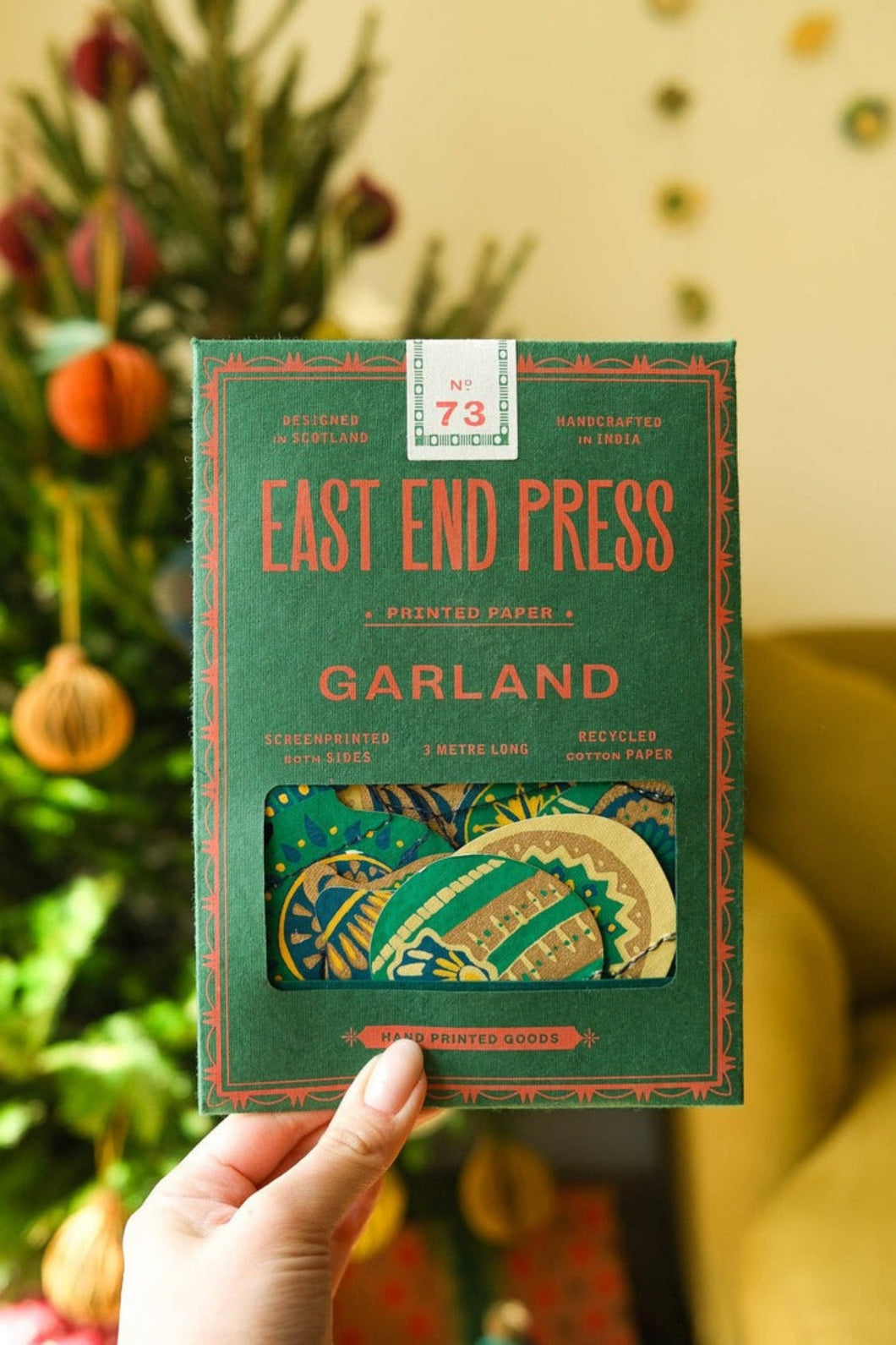 Christmas Ornaments Sewn Garland | East End Press