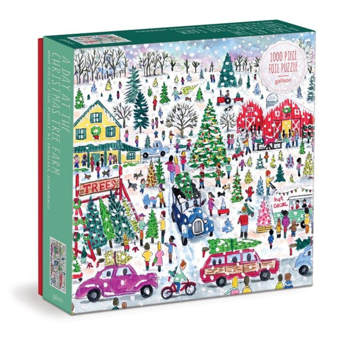Christmas Tree Farm Puzzle by Michael Storrings | Galison